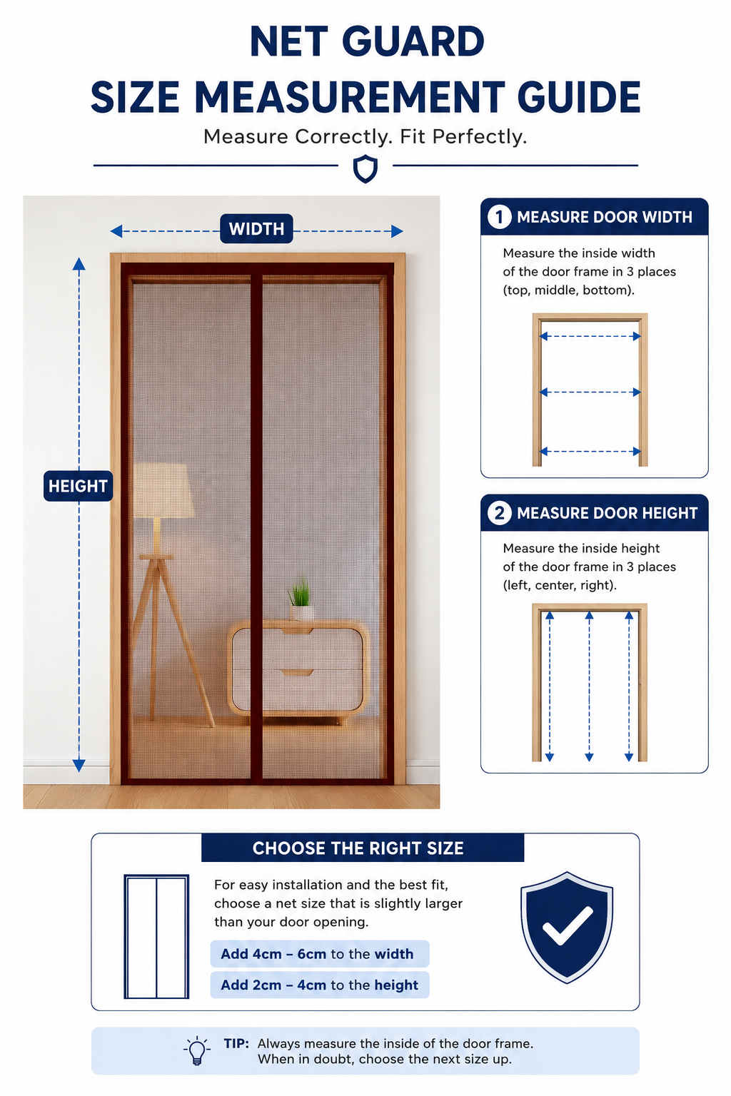 Magnetic Mosquito Netguard  -(Self-Closing)