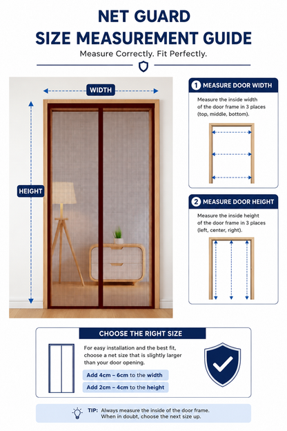 Magnetic Mosquito Netguard  -(Self-Closing)