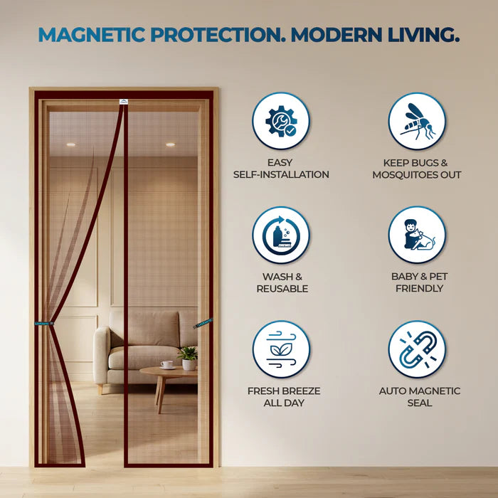 Magnetic Mosquito Netguard  -(Self-Closing)