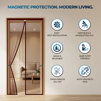 Magnetic Mosquito Netguard  -(Self-Closing)